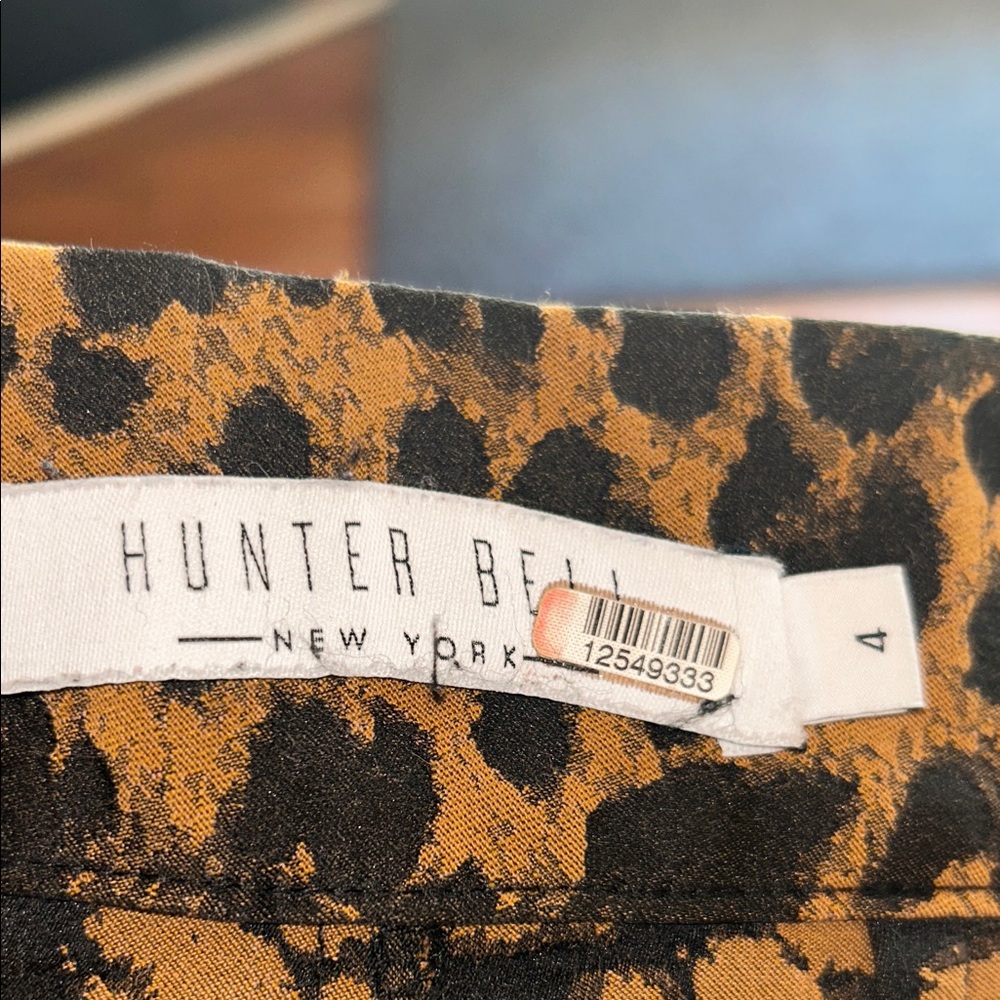 HUNTER BELL Leopard-Print High-Waist Cropped Pants - Brown & Black - Picture 6 of 6